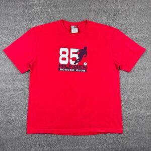 Vintage Tommy Hilfiger Soccer Club T-Shirt Men's Large Red 85 Short Sleeve‎ USA